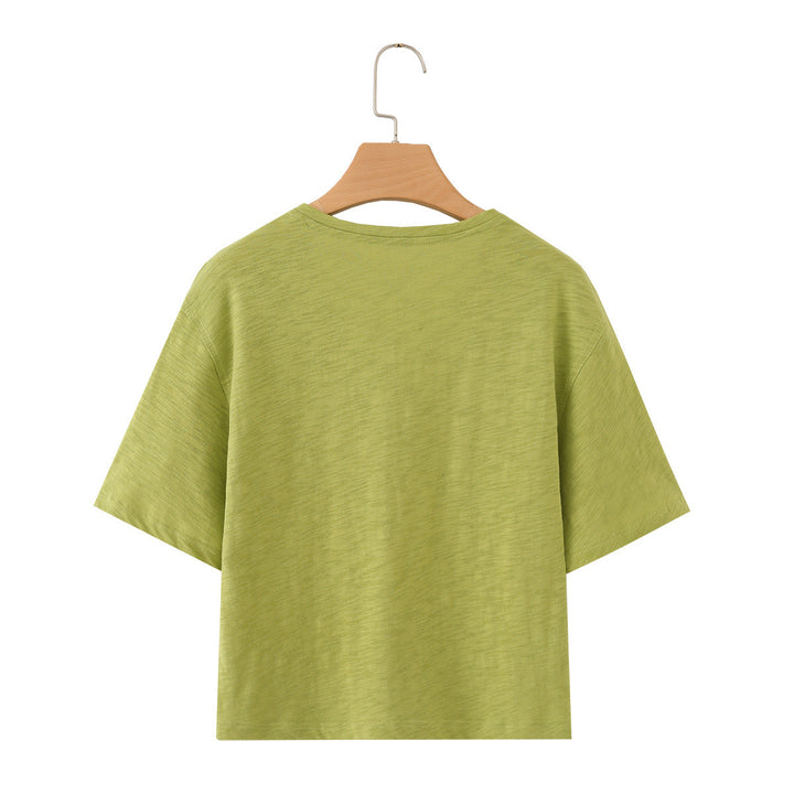 Damen lässiges T-Shirt mit V-Ausschnitt und luftiger Passform Echo Archiv