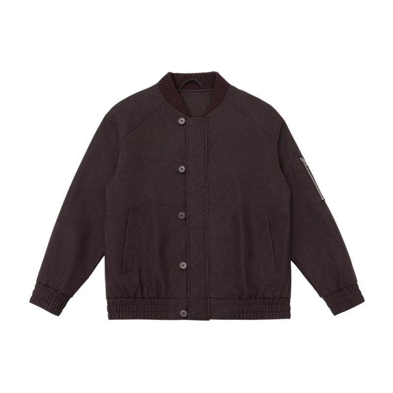Herren Boxy-Bomberjacke mit strukturiertem Canvas‑Look, geripptem Saum und Ärmeltasche Echo Archiv