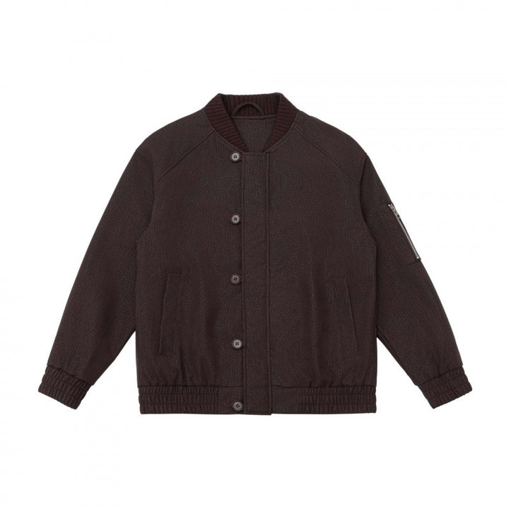 Herren Boxy-Bomberjacke mit strukturiertem Canvas‑Look, geripptem Saum und Ärmeltasche Echo Archiv