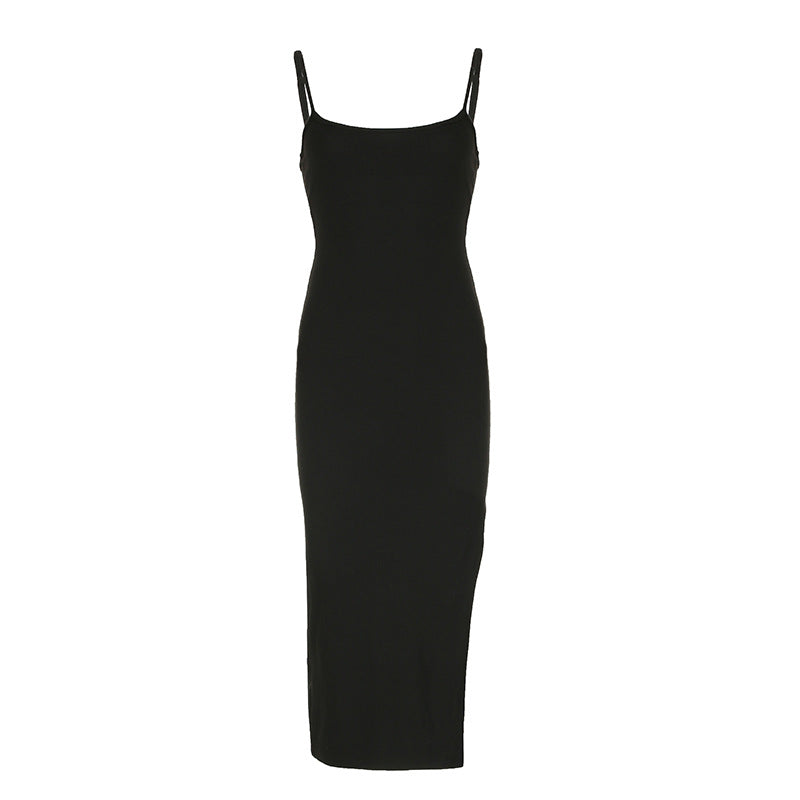 Damen Maxikleid mit feinen Spaghettiträgern und figurbetonter Silhouette Echo Archiv