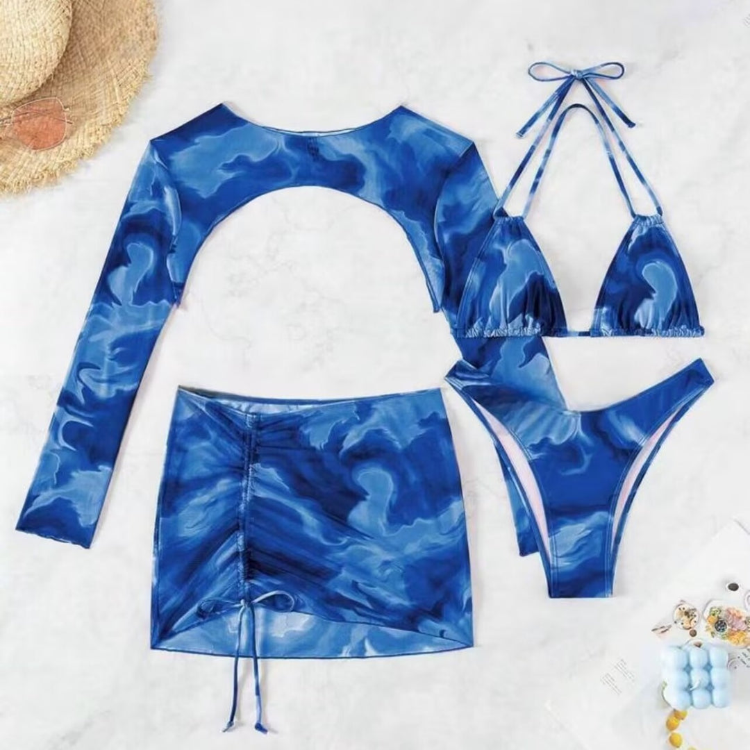 Damen Bikini-Set mit raffiniertem Rückenausschnitt und modischer Wickelrock Echo Archiv