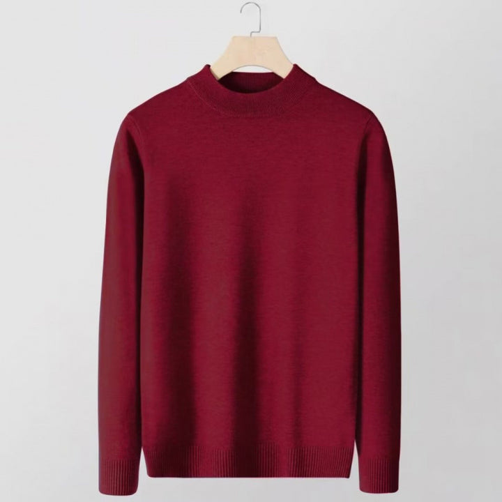 Damen Feinstrick-Stehkragenpullover aus Baumwollmix mit gerippten Bündchen Echoarchiv