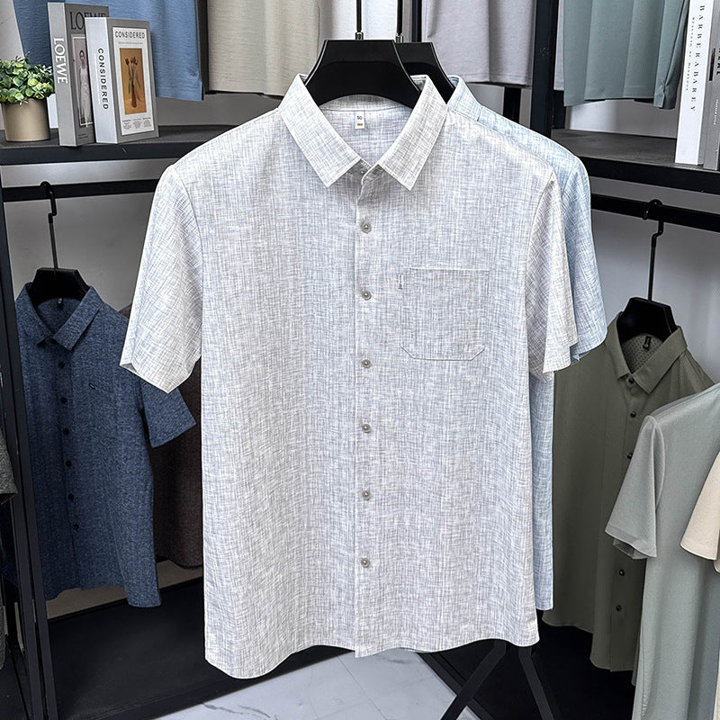 Herren Kurzarmhemd mit modernem strukturiertem Design Echoarchiv