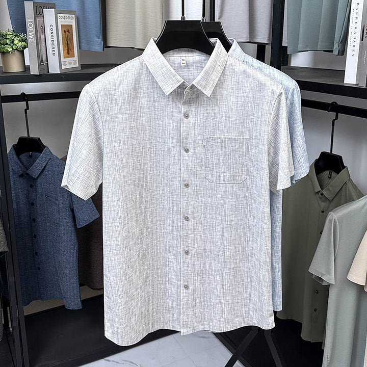 Herren Kurzarmhemd mit modernem strukturiertem Design Echoarchiv