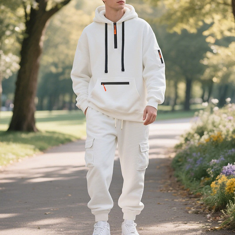 Herren lässiger Hoodie mit Cargo-Hose Echoarchiv