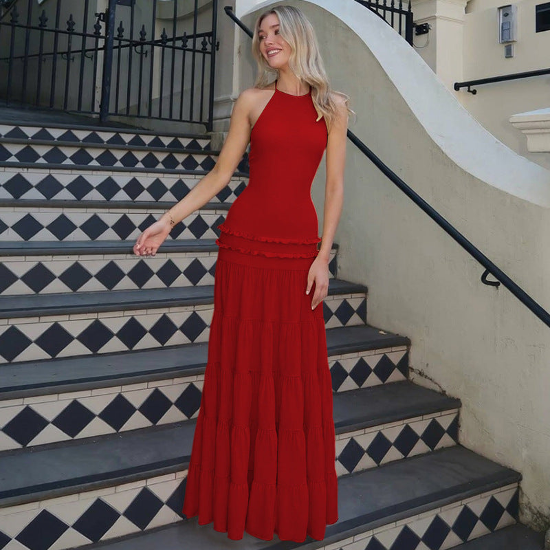 Damen Maxi-Kleid mit feinen Rüschendetails Echo Archiv
