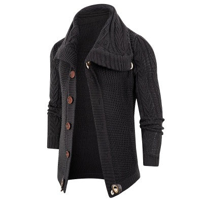 Herren Strickjacke mit Schalkragen und Holzknöpfen Echoarchiv