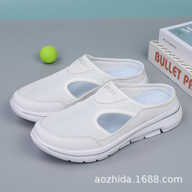 Damen nan atmungsaktive Netzgewebe-Slipper mit ergonomischem Komfortfußbett Echo Archiv
