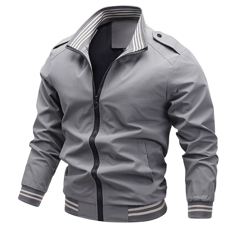Herren Modische Übergangsjacke mit kontrastierenden Streifen Echo Archiv