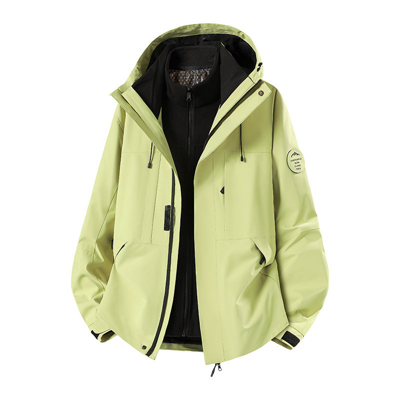 Herren Wetterfeste technische Softshell‑Trekkingjacke mit Kapuze und isolierendem Inneneinsatz Echo Archiv