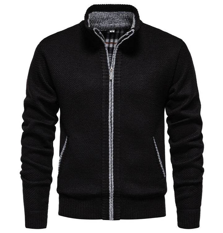 Herren sportliche Strickjacke mit Stehkragen Echoarchiv