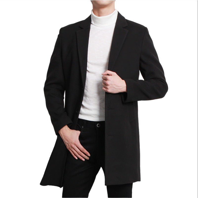 Herren eleganter Woolcoat mit modernem Schnitt Echoarchiv