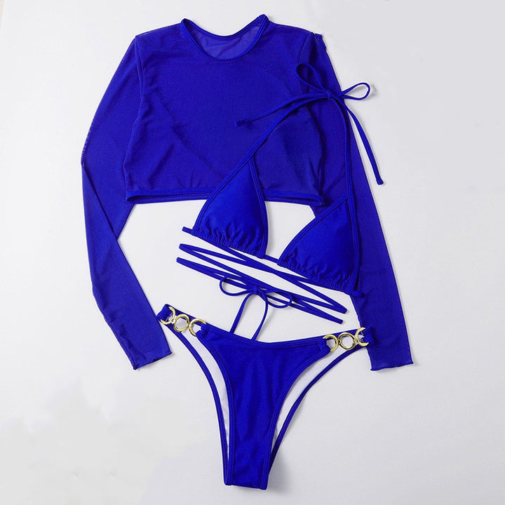 Damen Bikini-Set mit langem Oberteil und verstellbaren Bändern Echo Archiv