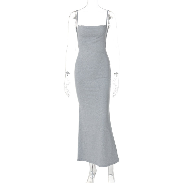 Damen Figurbetontes Langkleid mit schmalen Spaghetti-Trägern Echo Archiv