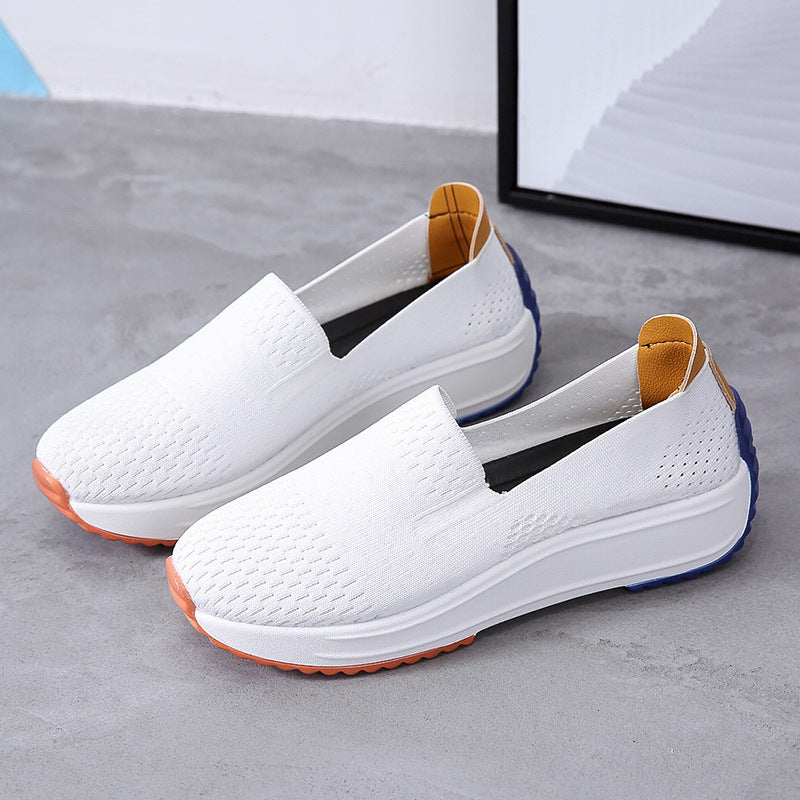 Damen Slip-On Plateausneaker mit gestricktem Obermaterial Echoarchiv