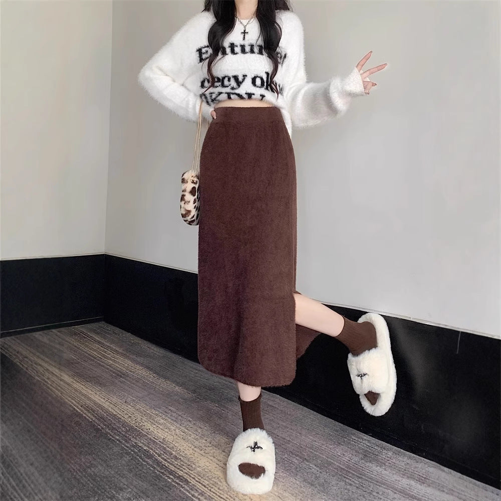 Damen Elegante Maxiskirt mit hohem Bund Echo Archiv