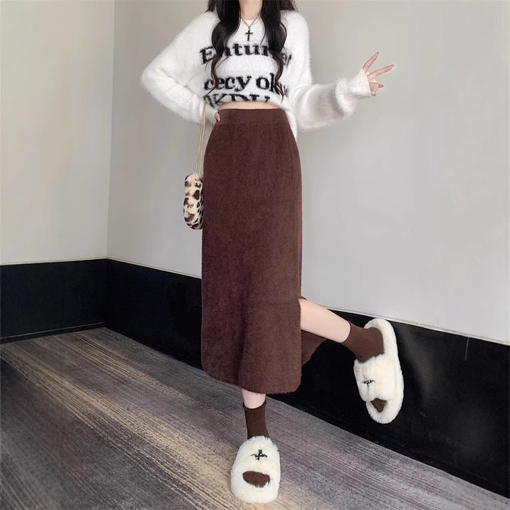 Damen Elegante Maxiskirt mit hohem Bund Echo Archiv
