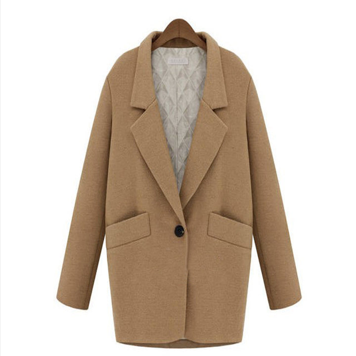 Damen Oversize Wollmix Shortcoat mit gesteppter Innenfütterung und Pattentaschen Echoarchiv