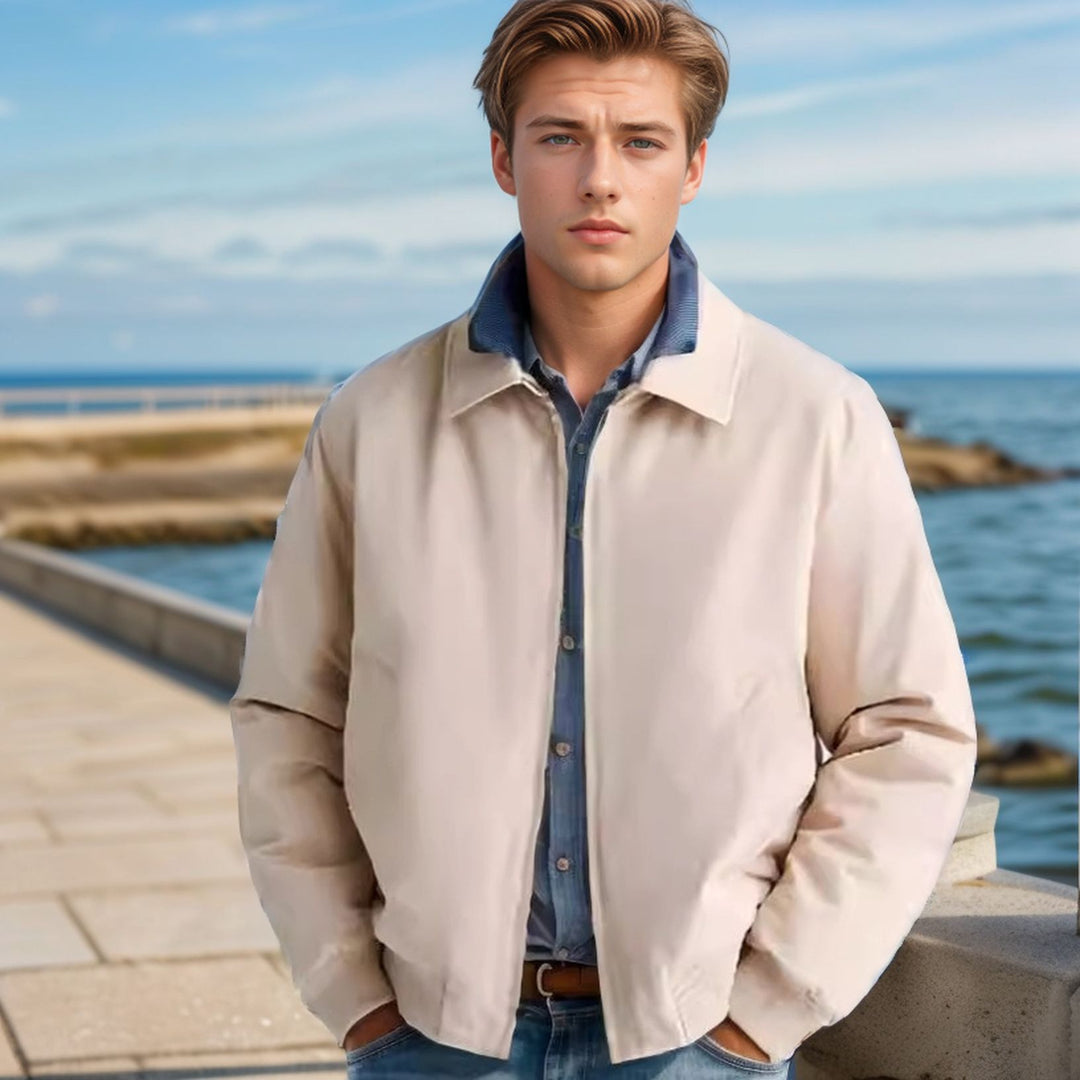 Herren modische Übergangsjacke im sportlichen Schnitt mit Reißverschluss und praktischen Taschen Echoarchiv
