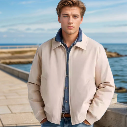 Herren modische Übergangsjacke im sportlichen Schnitt mit Reißverschluss und praktischen Taschen Echoarchiv
