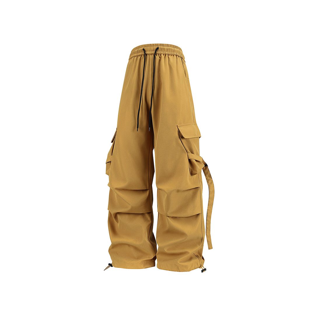 Herren Baggy‑Cargo‑Hose mit modularen Klappfächern, Band‑Details und Kordelbund Echo Archiv