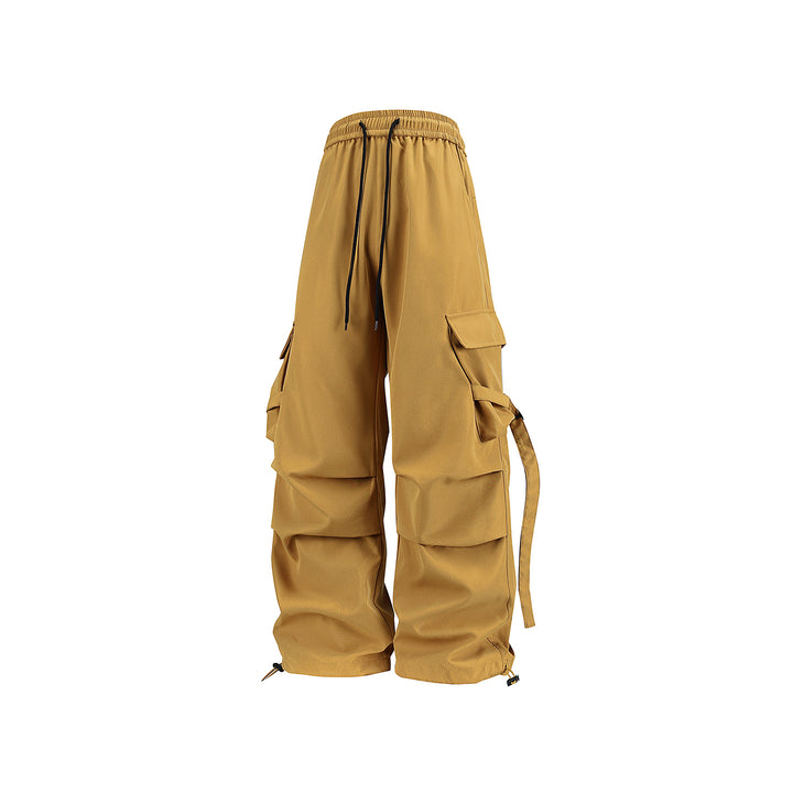 Herren Baggy‑Cargo‑Hose mit modularen Klappfächern, Band‑Details und Kordelbund Echo Archiv