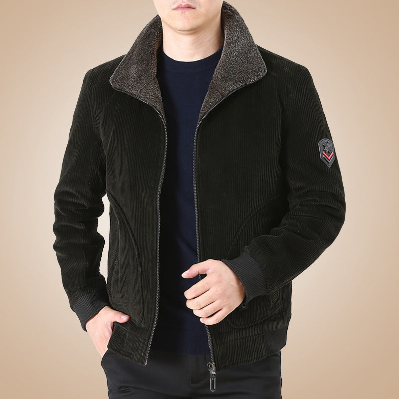Herren Lässige Cordjacke mit Fleecefutter Echo Archiv