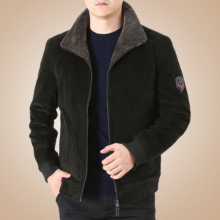 Herren Lässige Cordjacke mit Fleecefutter Echo Archiv