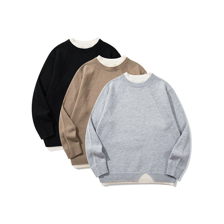 Unisex Feinstrickpullover mit Raglannaht und dreieckigem Saumbesatz Echo Archiv