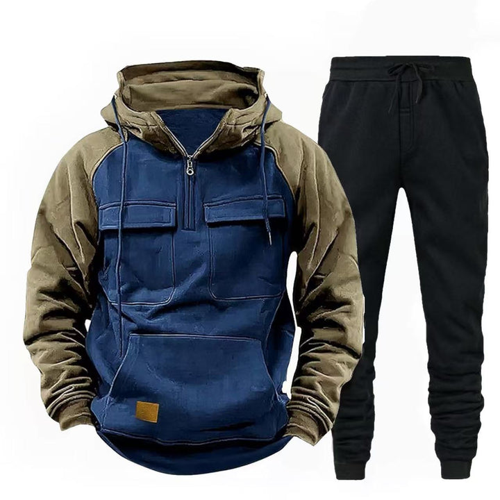 Herren funktionale Kapuzenjacke mit Reißverschluss und Jogginghose Echoarchiv