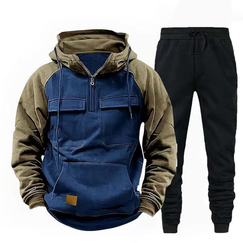 Herren funktionale Kapuzenjacke mit Reißverschluss und Jogginghose Echoarchiv