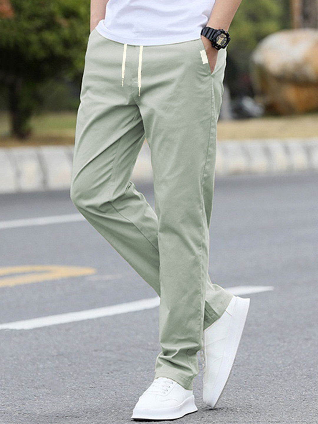 Herren Freizeit-Hose mit verstellbarem Bund und atmungsaktivem Material Echoarchiv
