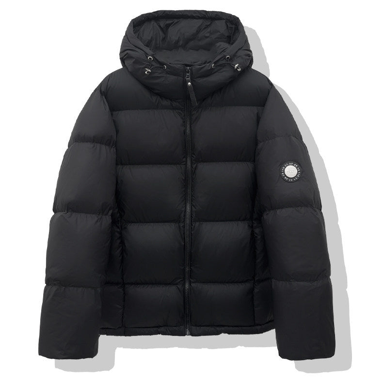 Damen Kurz-Pufferjacke mit XXL-Kapuze und quadratischer Steppung Echo Archiv