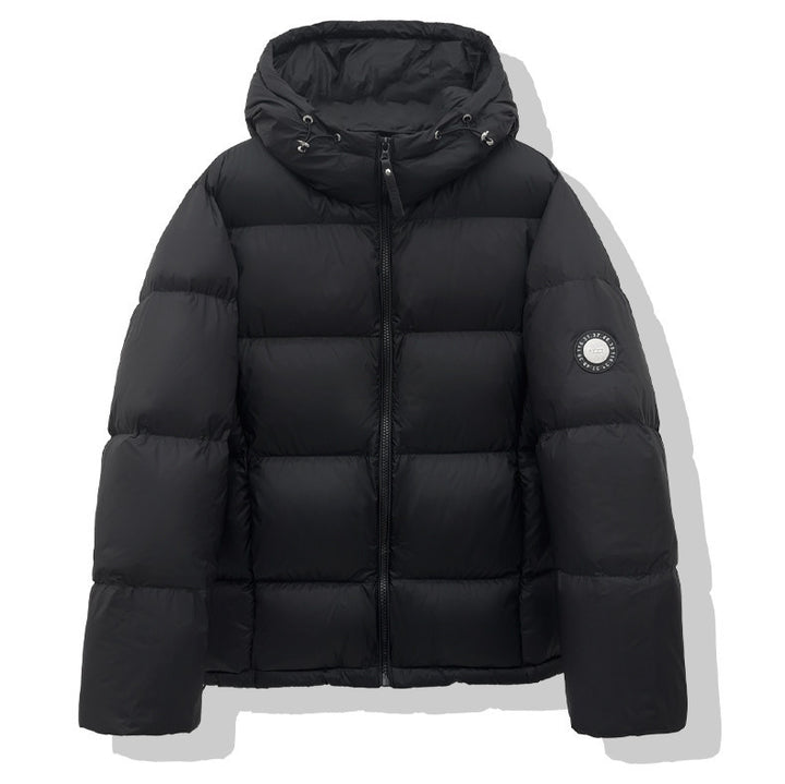 Damen Kurz-Pufferjacke mit XXL-Kapuze und quadratischer Steppung Echo Archiv