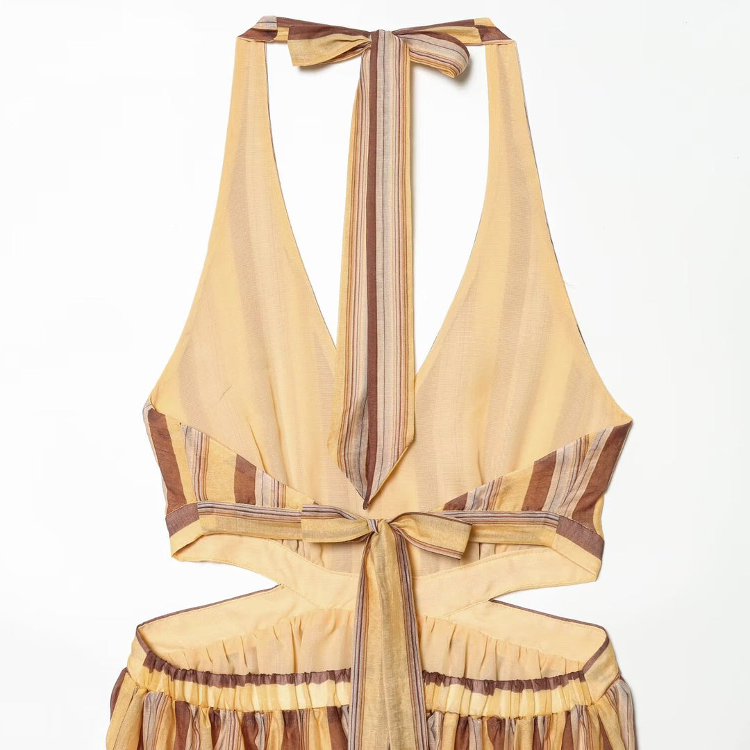 Damen Midikleid mit trendigen Cut-Outs und aufregendem Streifenmuster Echo Archiv