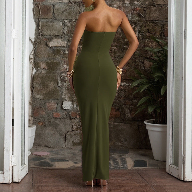 Damen figurbetontes Cocktailkleid mit Raffungen und herzförmigem Ausschnitt Echo Archiv
