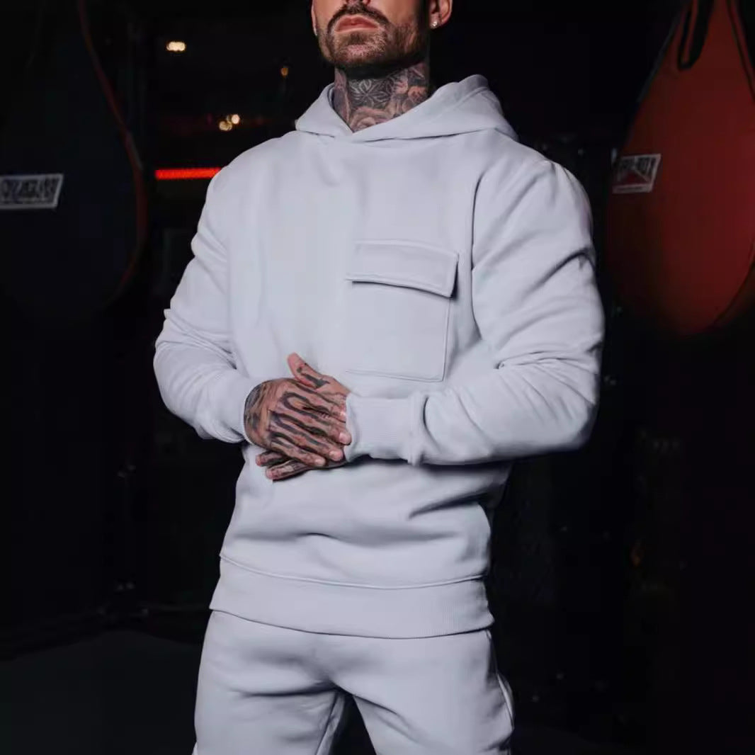 Herren sportlicher Hoodie mit praktischer Fronttasche Echoarchiv