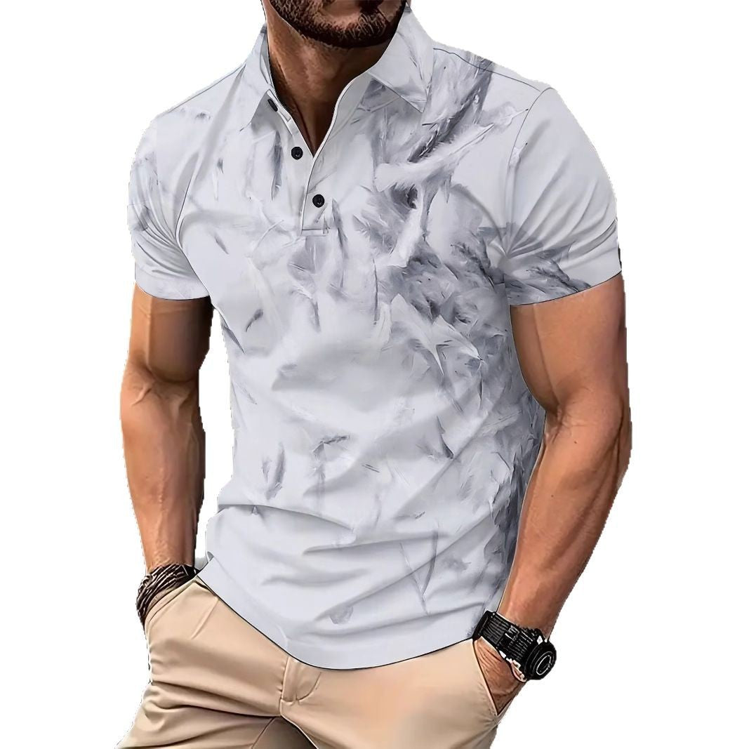 Herren Kurzarm Poloshirt mit modernem Strukturdesign Echoarchiv