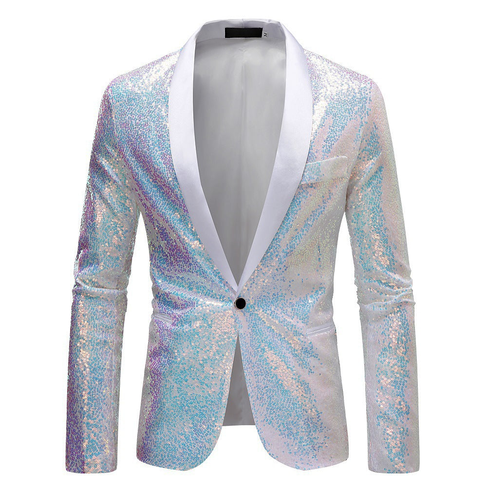 Herren glamouröse Pailletten-Anzugjacke Echoarchiv