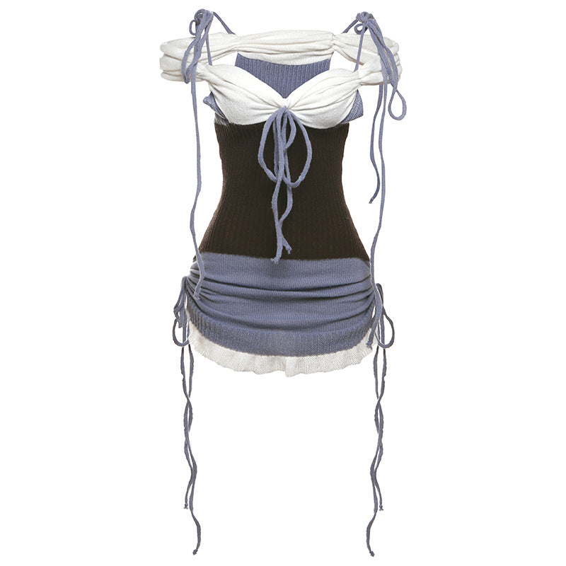 Damen Raffiniertes Oberteil mit variablen Trägern und Rüschendetails Echo Archiv