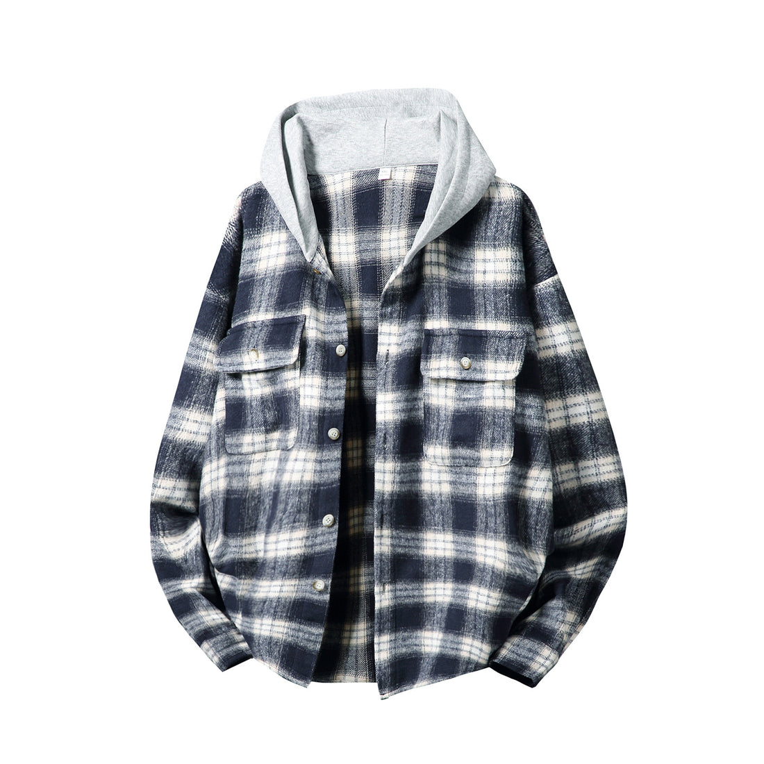 Unisex Overshirt im Layer-Look mit integrierter Kapuze Echo Archiv