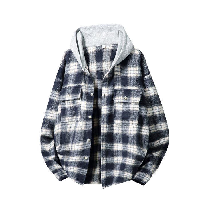 Unisex Overshirt im Layer-Look mit integrierter Kapuze Echo Archiv