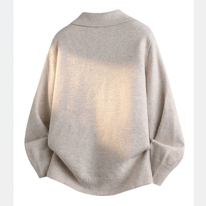 Herren Lässiger Strickpullover mit Polokragen – Norvane