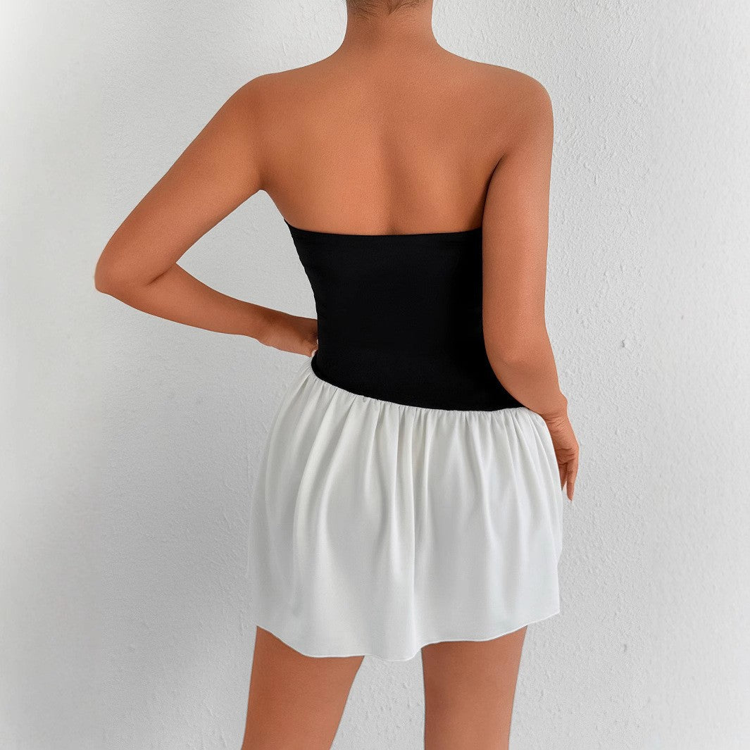 Damen Bandeau Kleid mit fließendem Rock Echo Archiv
