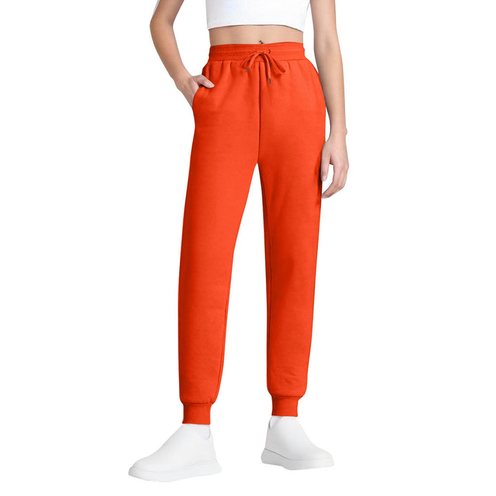 Damen schlanke hochgeschnittene Jogginghose mit Tunnelzug, Eingrifftaschen und Bündchen – Avélisse