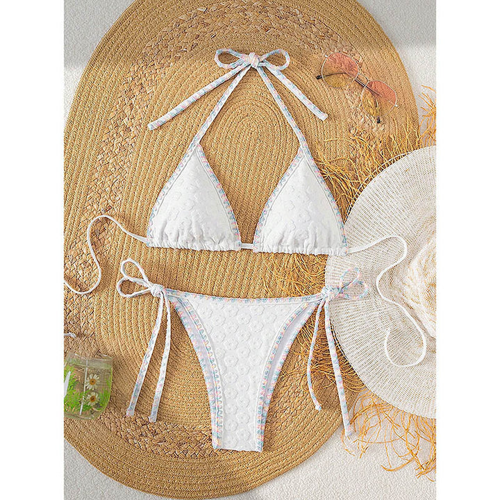 Damen Triangel-Bikini mit floralem Spitzenband Echo Archiv