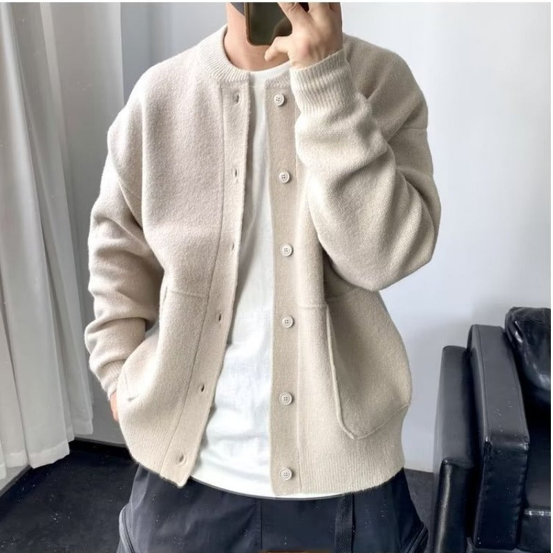 Herren Bequeme Strickjacke mit Knopfverschluss Echo Archiv