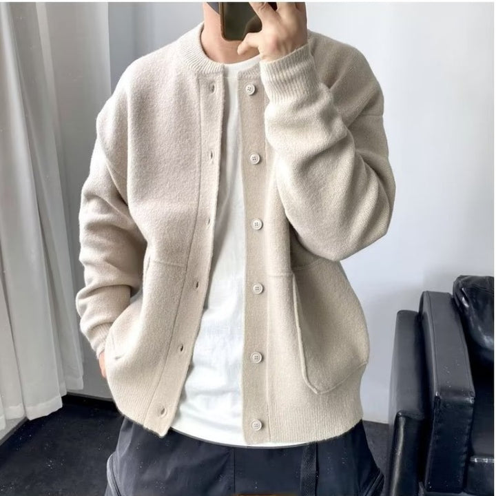 Herren Bequeme Strickjacke mit Knopfverschluss Echo Archiv