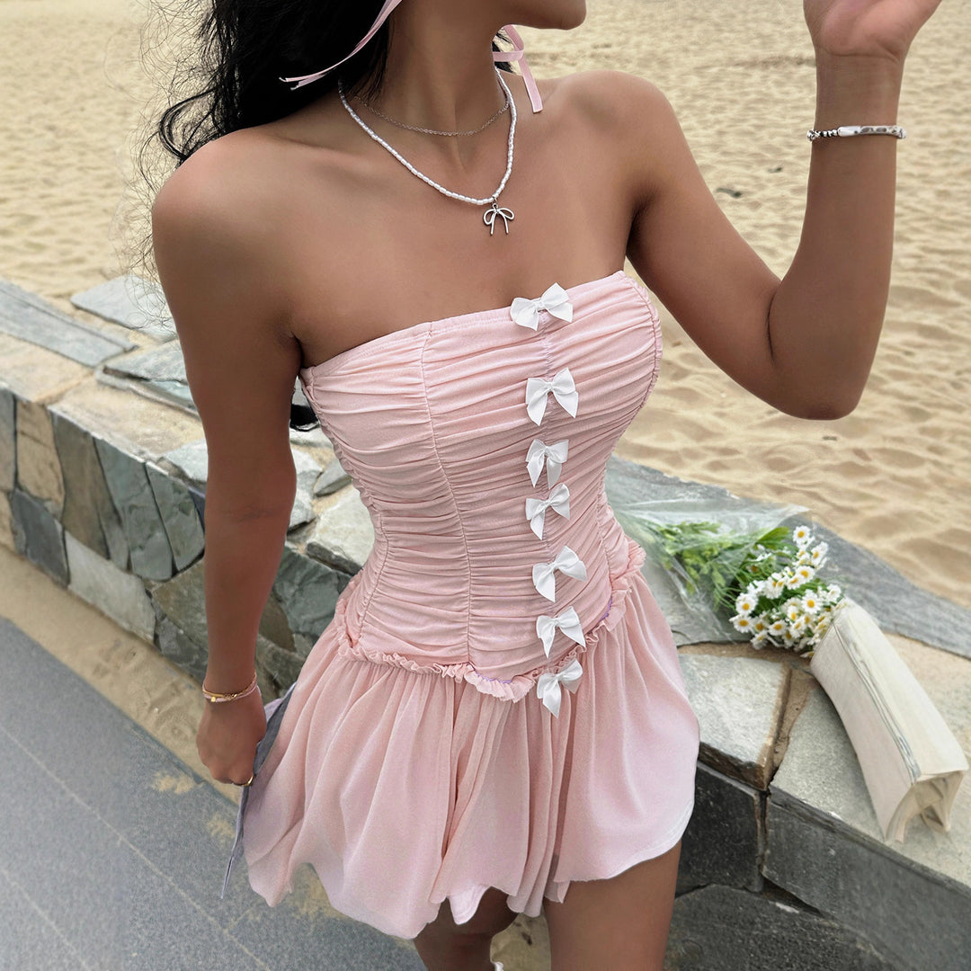 Damen romantisches Corsage-Kleid mit bezaubernden Rüschendetails Echo Archiv