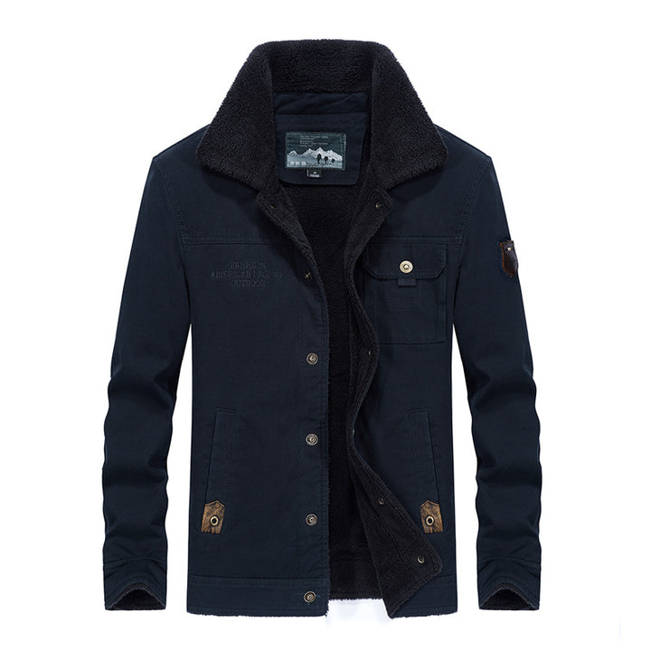 Herren wattierte Sherpa-Canvas Feldjacke mit Teddyfutter und Thermoisolierung Echoarchiv